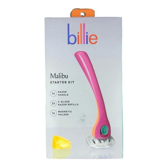 Billie Malibu Razor Kit - 1 Handle + Magnetic Holder + 2 Blade Refills - Picture 1 of 2